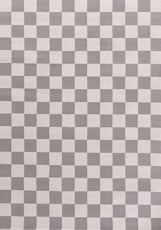 Loft Checkerboard Grey Rug