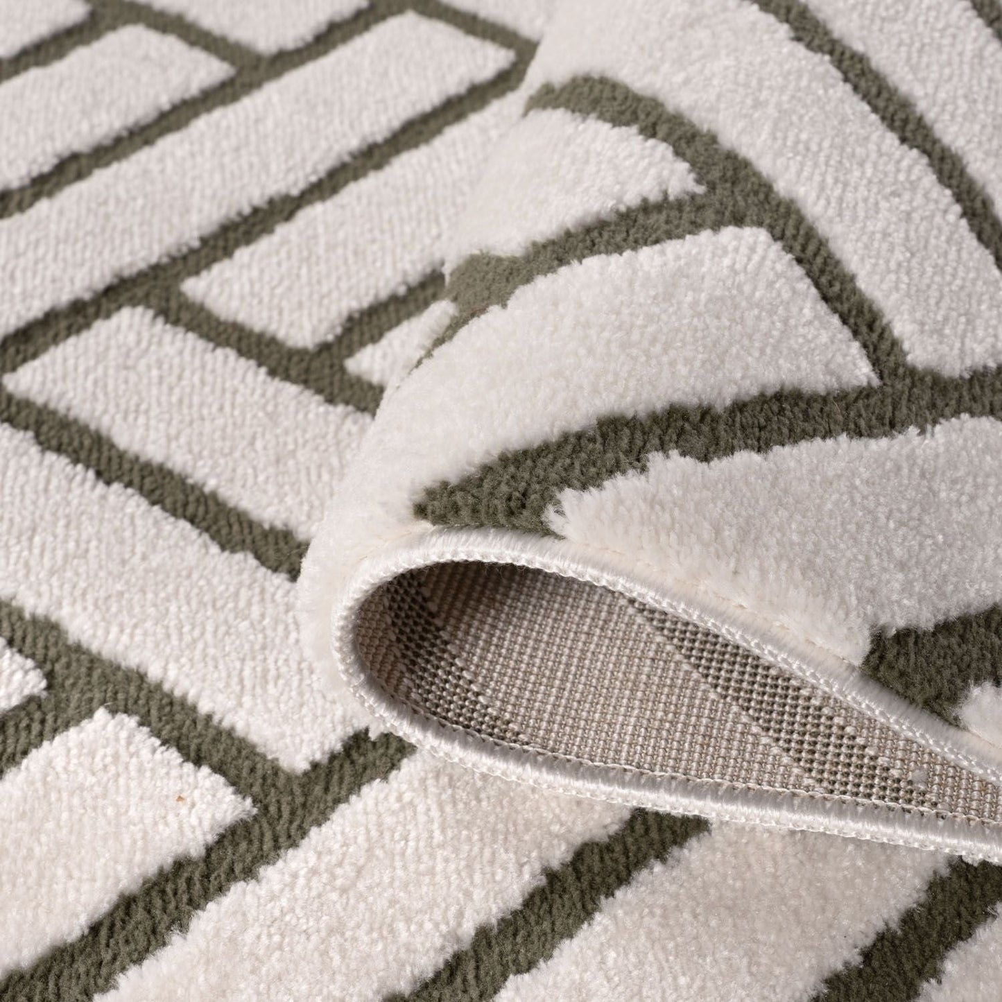 Loft Chevron Green Rug