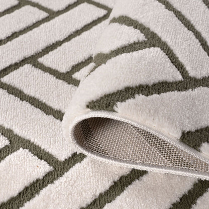 Loft Chevron Green Rug