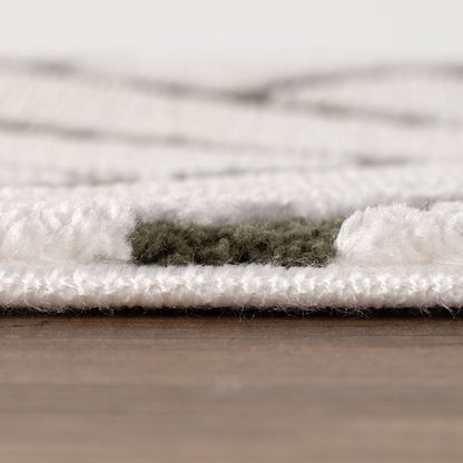 Loft Chevron Green Rug