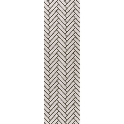 Loft Chevron Green Rug