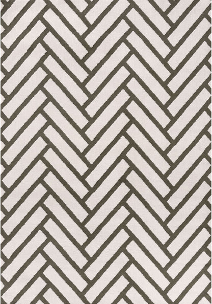 Loft Chevron Green Rug