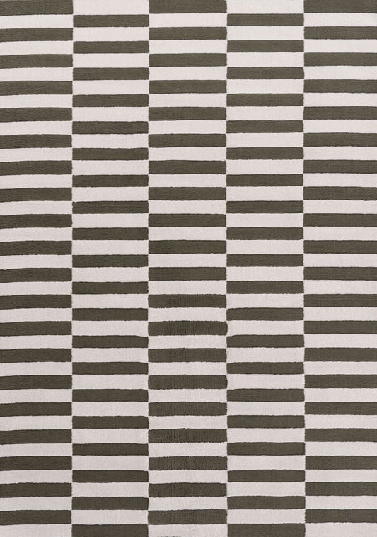 Loft Striped Green Rug