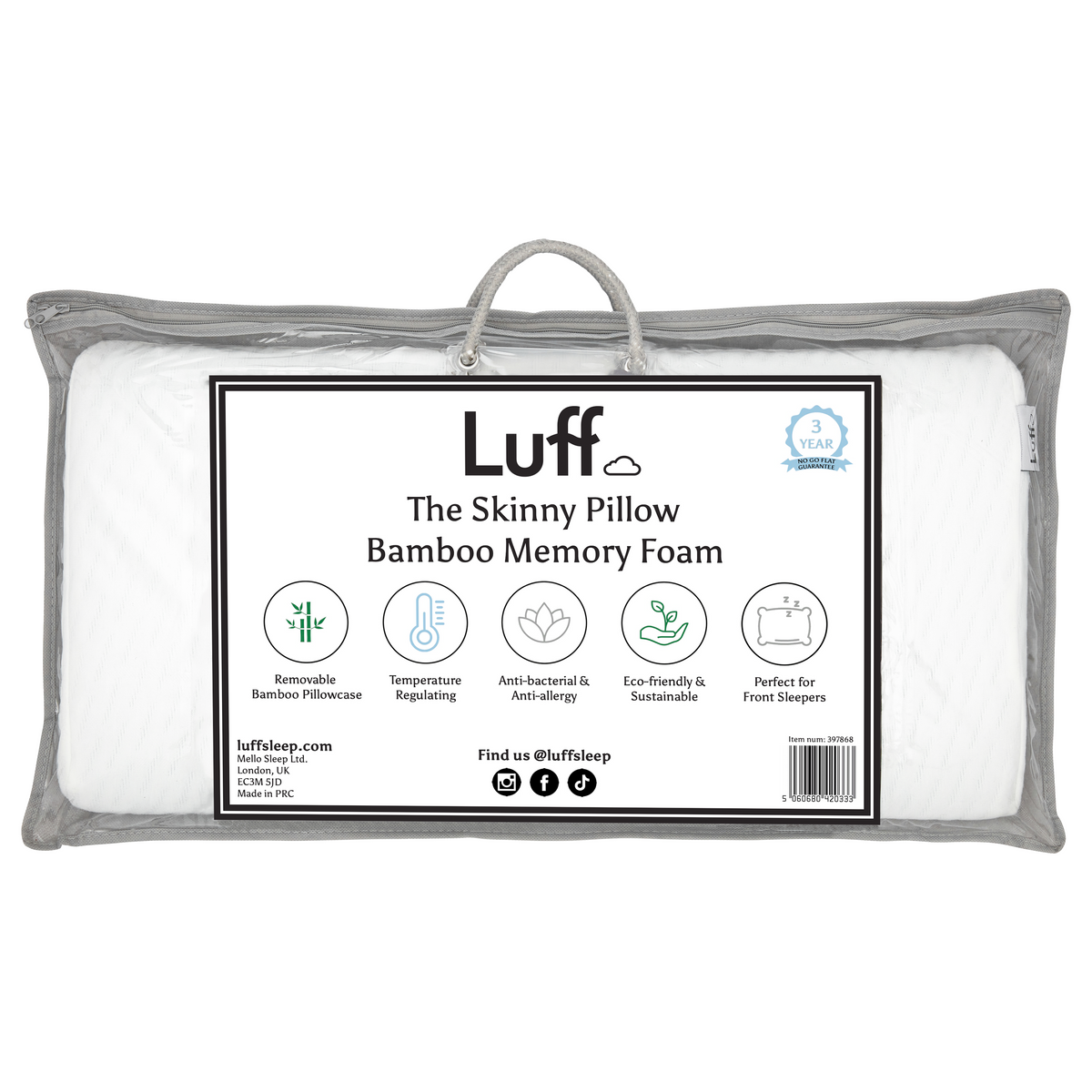 The Bamboo Skinny Pillow