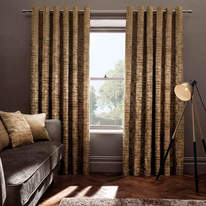 Naples Gold Eyelet Ready Made Curtain