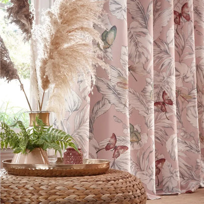 Flutur Blush Ready Made Curtain