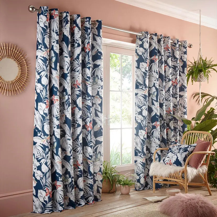 Flutur Midnight Ready Made Curtain