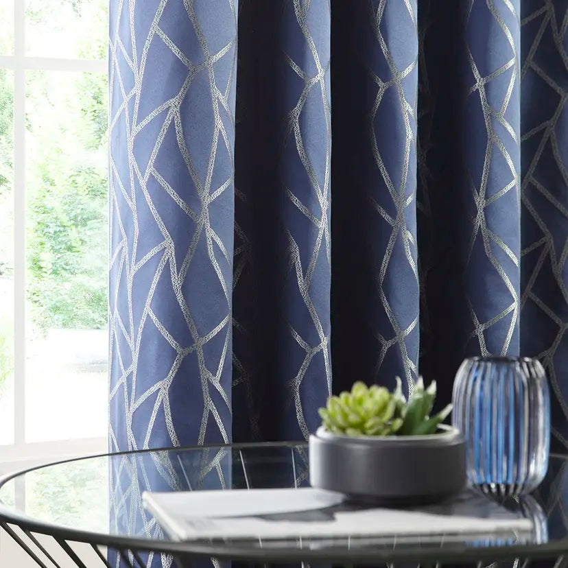 Como Ink Eyelet Ready Made Curtain