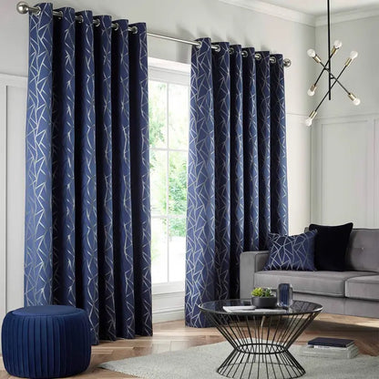 Como Ink Eyelet Ready Made Curtain