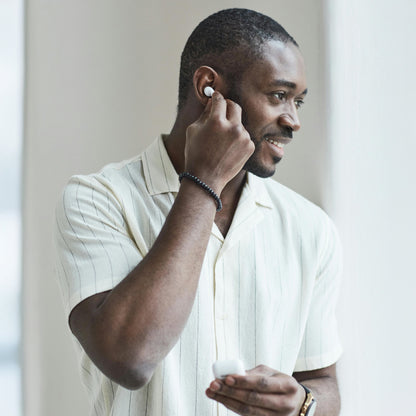 Maplin Wireless Bluetooth Soft Fit Earphones with USB-C Charging Case - White