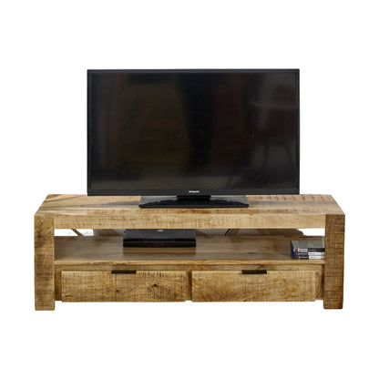 Merlin Mango Wooden Tv Stand With 2 Drawers