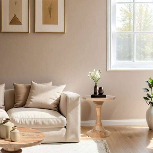 Merlin Mango Wood Round Side Table