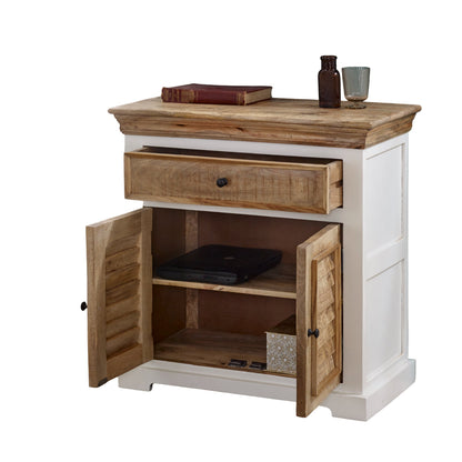 Bianco Solid Mango Wood Small Sideboard White