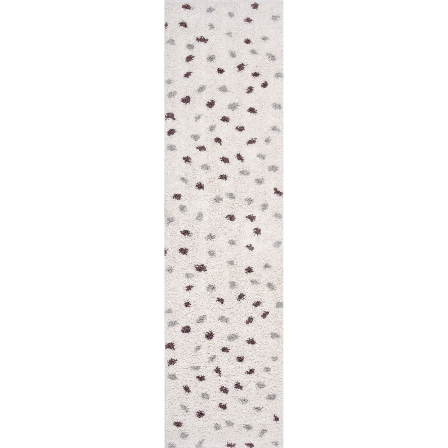 Moodi Shaggy Grey/Purple Plumetis Rug