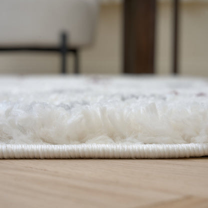 Moodi Shaggy Grey/Purple Plumetis Rug