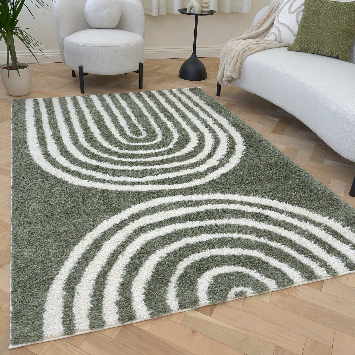 Moodi Shaggy Green Reverie Rug
