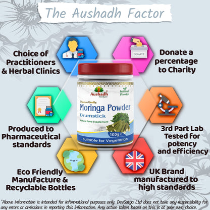 Aushadh Moringa Powder 100 gram - Daily Vitality Support