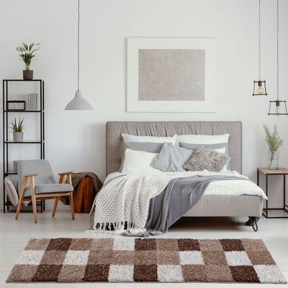 Myshaggy Geometric Brown Rug