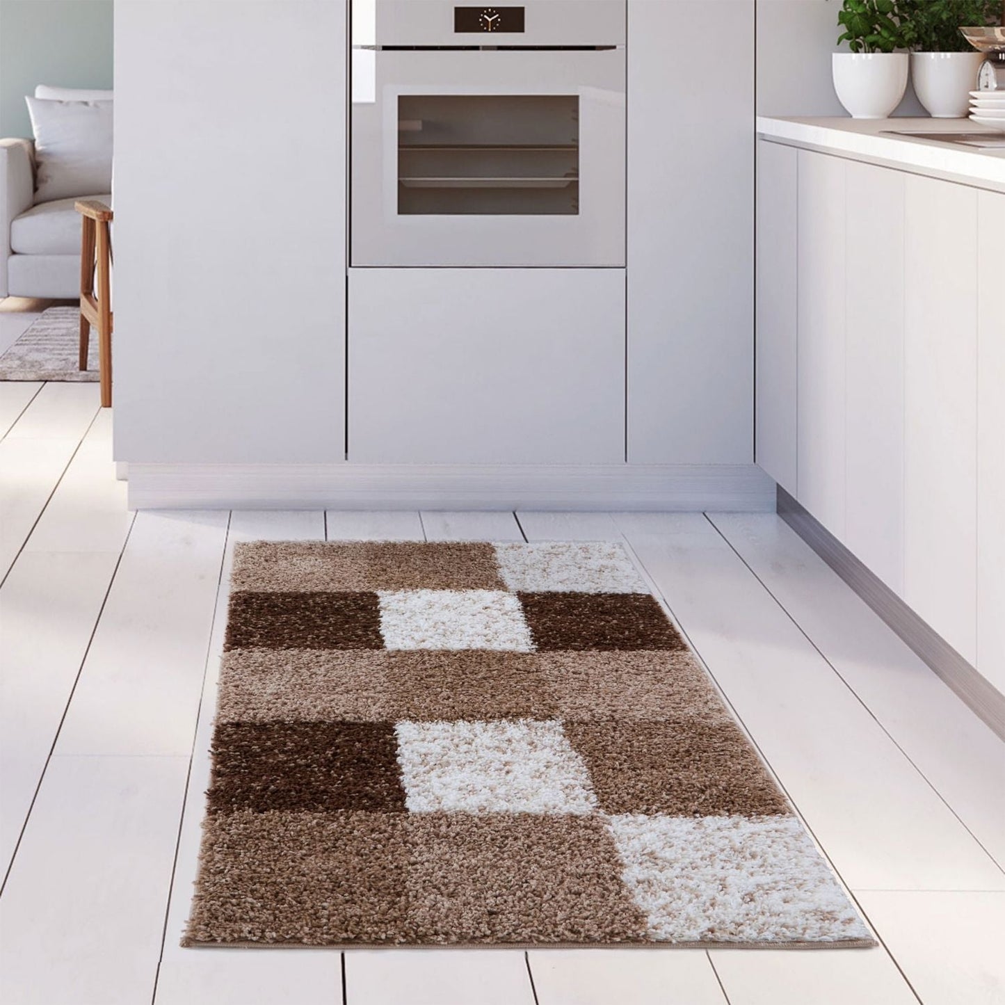 Myshaggy Geometric Brown Rug