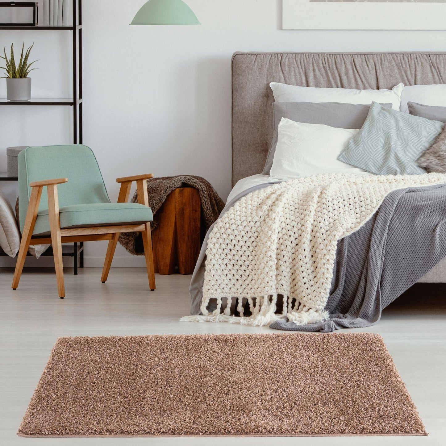 Myshaggy Solid Beige Rug