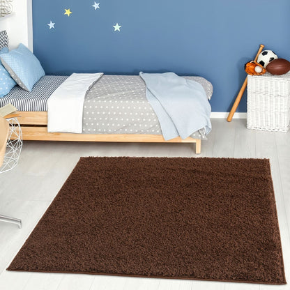 Myshaggy Solid Brown Rug