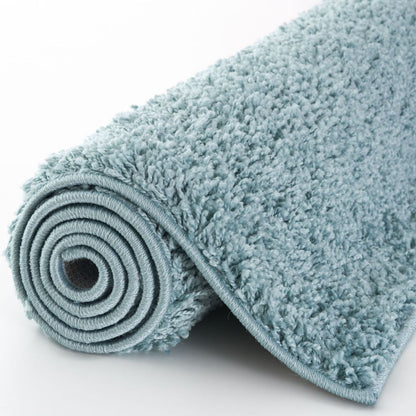 Myshaggy Solid Duck Egg Blue Rug