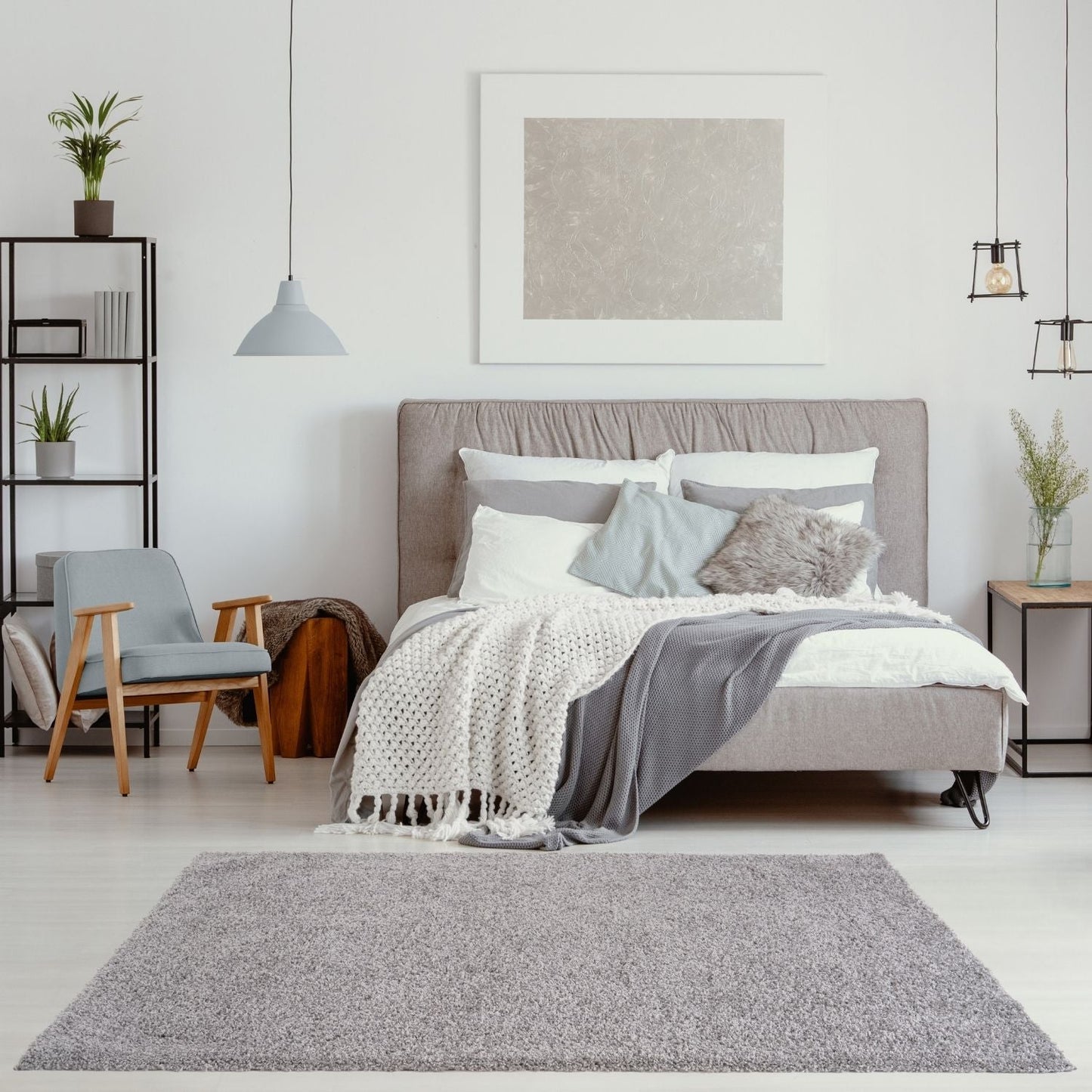 Myshaggy Solid Grey Rug