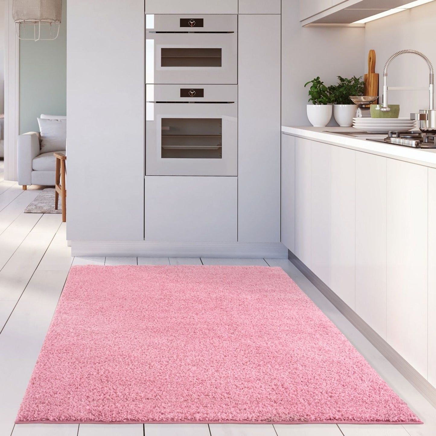 Myshaggy Solid Pink Rug
