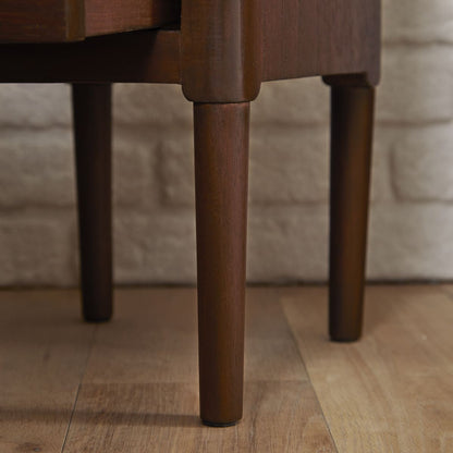 Norway Narrow Walnut Bedside Table