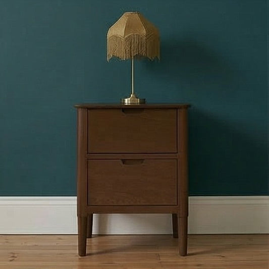 Norway Dark Walnut Wooden Bedside Table