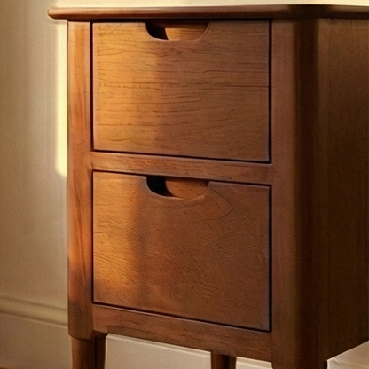 Norway Narrow Dark Walnut Bedside Table