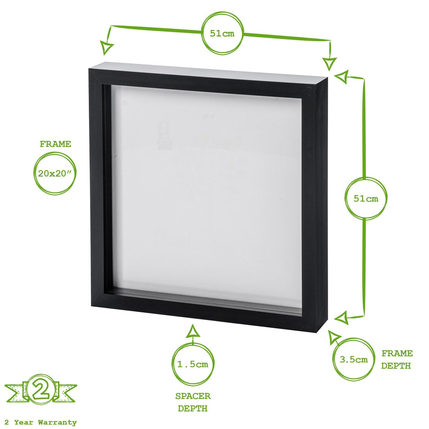 20" x 20" 3D Box Photo Frame