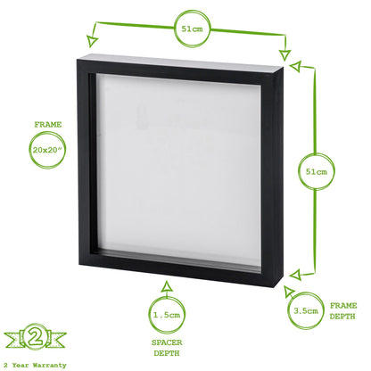 20" x 20" 3D Box Photo Frame