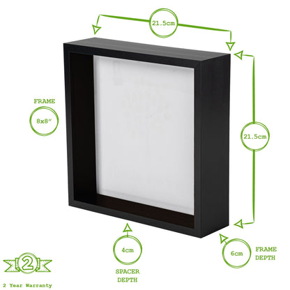 8" x 8" 3D Deep Box Photo Frame