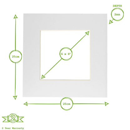 6" x 6" Picture Mount for 10" x 10" Frame