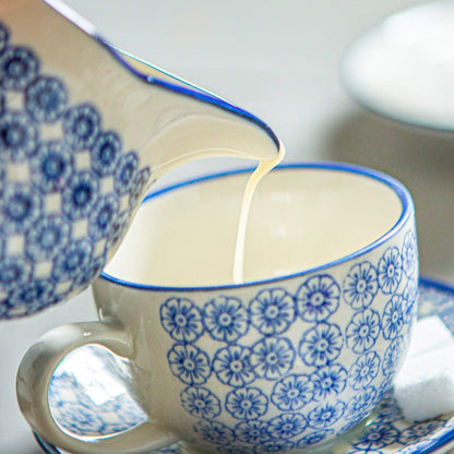 300ml Hand Printed Stoneware Jug