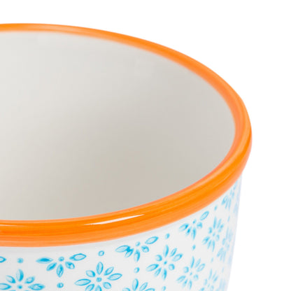 14cm Hand Printed Stoneware Plant Pot