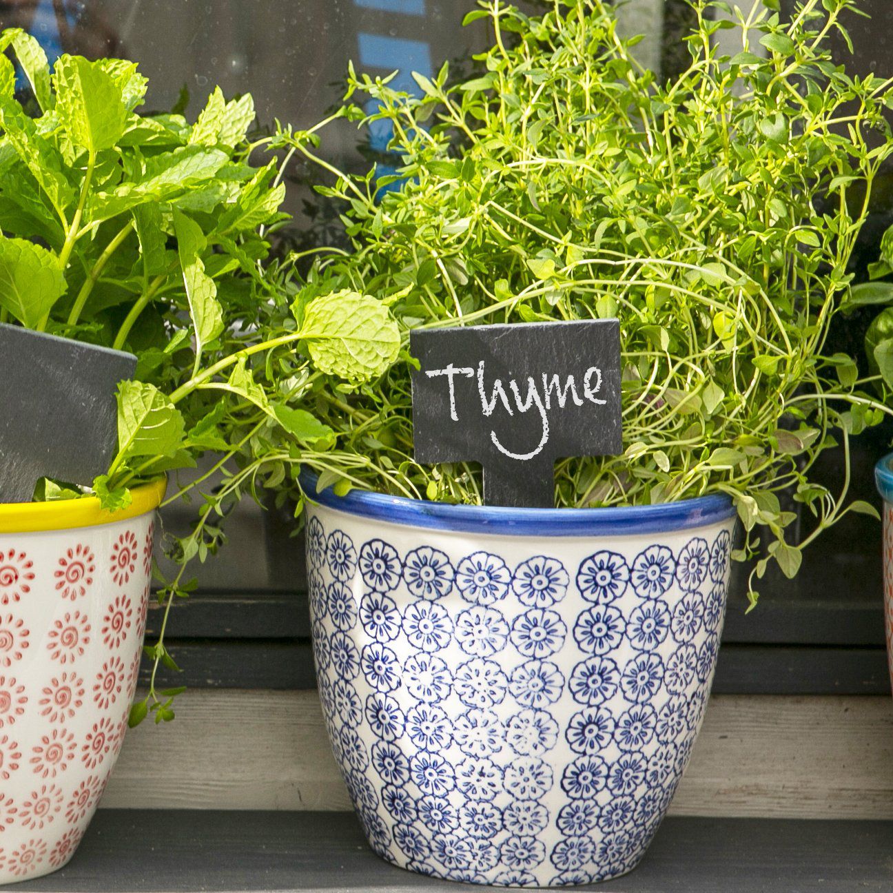 14cm Hand Printed Stoneware Plant Pot