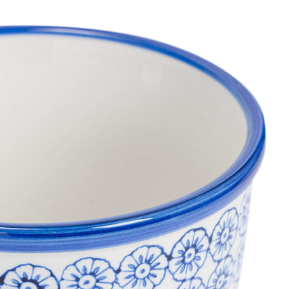 14cm Hand Printed Stoneware Plant Pot