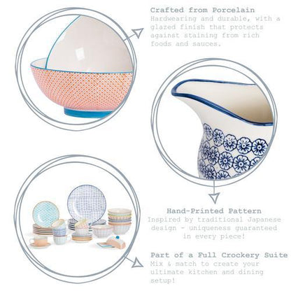 14cm Hand Printed Stoneware Plant Pot