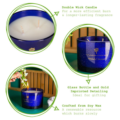 350g Double Wick Patchouli & Rosewood Soy Wax Scented Candle