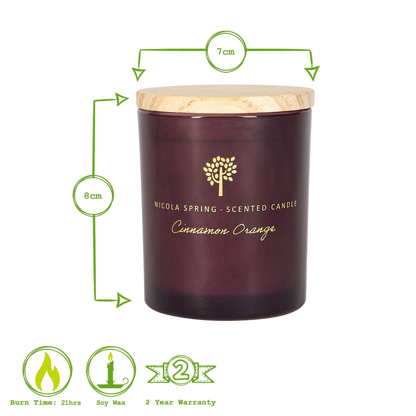 130g Cinnamon Orange Soy Wax Scented Candle