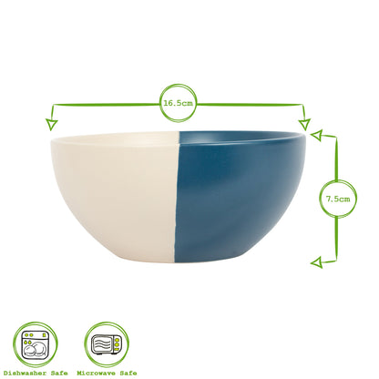 16.5cm Colour Block Stoneware Cereal Bowl