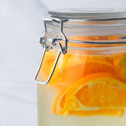 500ml Air tight Overnight oats Glass Storage Jar with Embossed Heart Detail