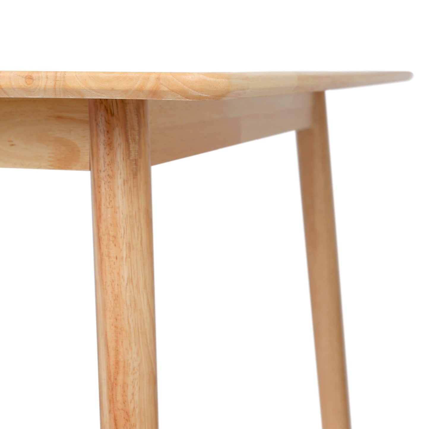 5pc 90cm Square Beige Wooden Table & Black Wishbone Chair Dining Set