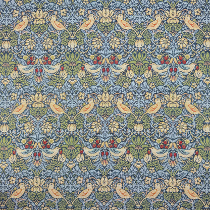 Mini Strawberry Thief Navy Tapestry Jacquard Fabric