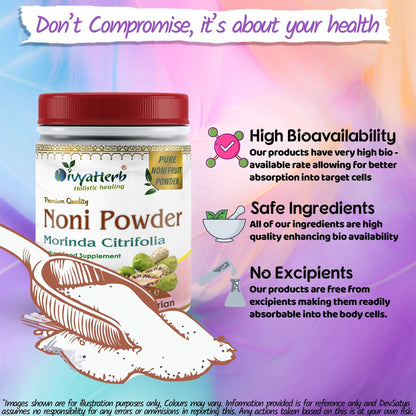 DivyaHerb Noni Powder 100 gram - Daily Wellness Support