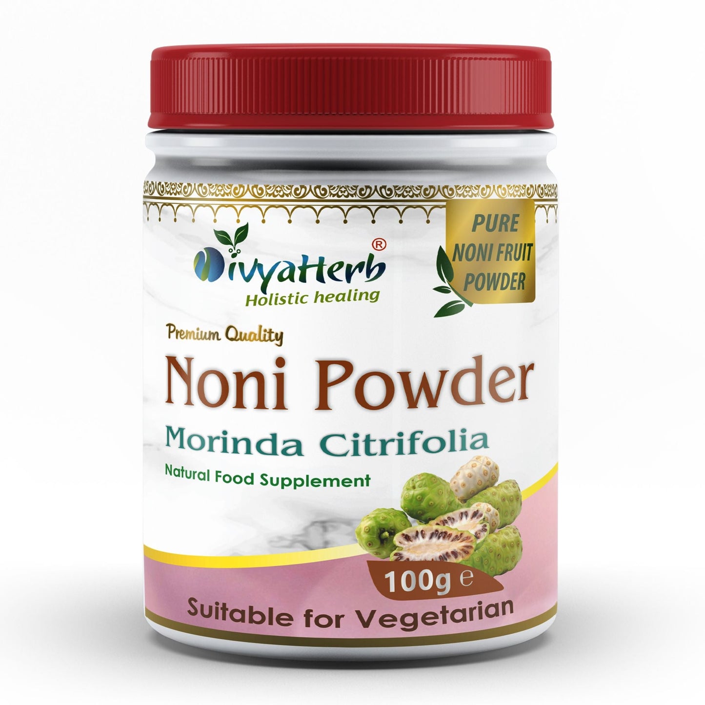DivyaHerb Noni Powder 100 gram - Daily Wellness Support