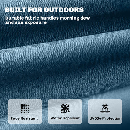 Outsunny Sun Lounger Cushion, Memory Foam Patio Chair Cushion with Ties, Outdoor Seat Pad Fits 190 x 60 cm Lounger, Blue