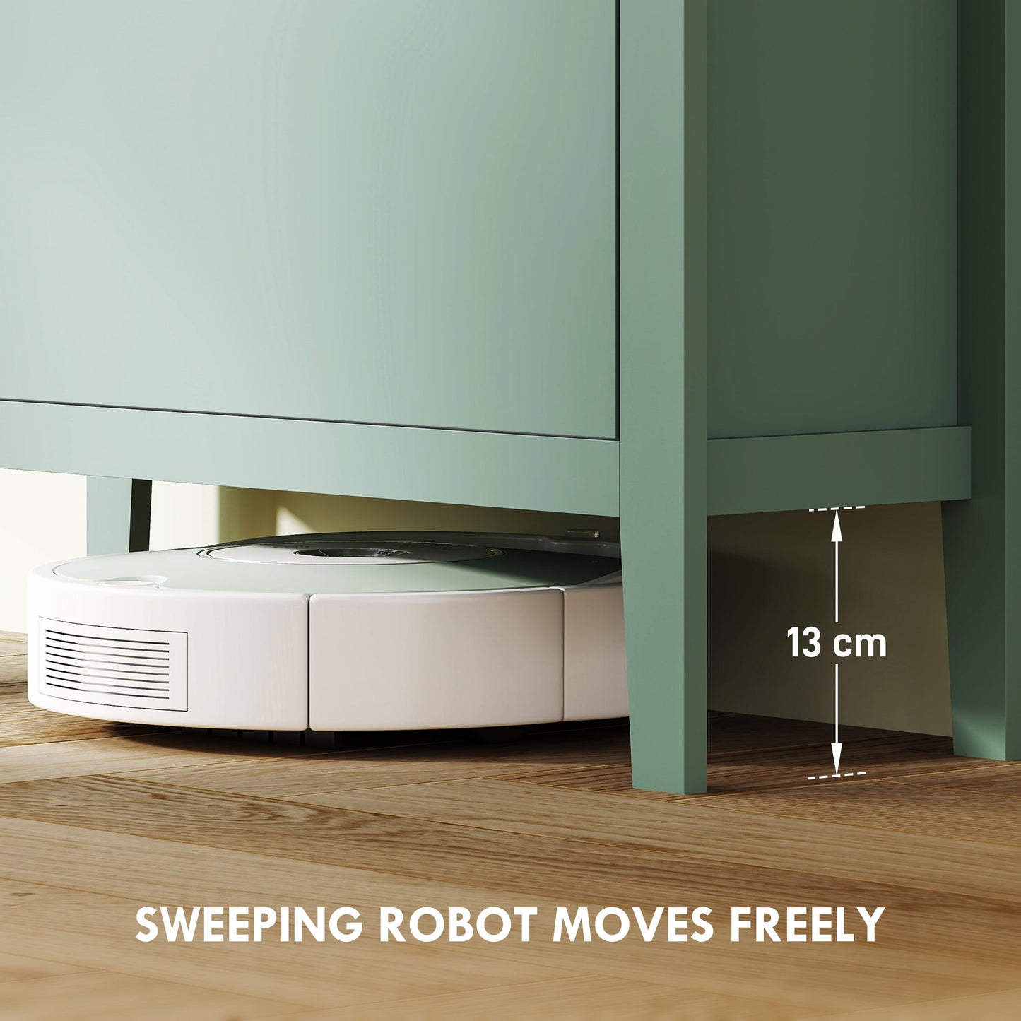 HOMCOM Modern Two-Drawer Shoe Cabinet - Green